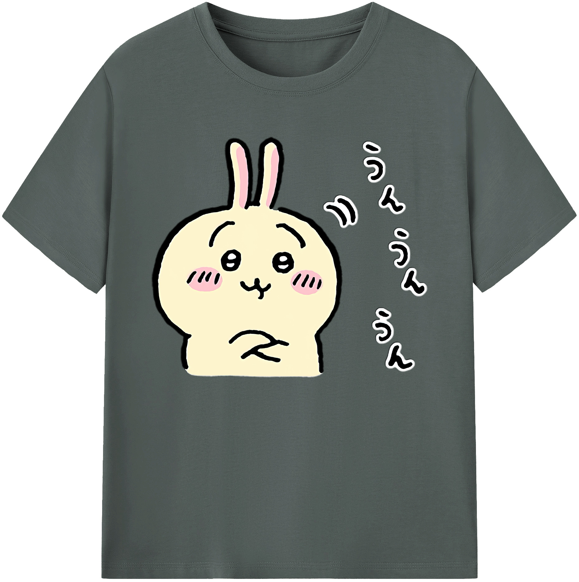 （画像用） ちいかわ うさぎ Chii-kawa usagi 綿100％ メンズ半袖Tシャツ｜肌触りやわらか＆通気性